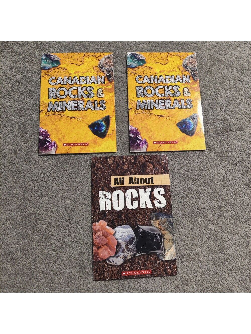 Canadian Rocks & Minerals and All About Rocks Lot 3 Scholastic Science Books